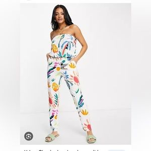 Urban Classics Women's Viscose Bandeau Jumpsuit Size: XL